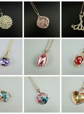 时尚风饰品水钻女士短项链大厂出