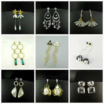 夸张百搭设计感银针水钻女耳环