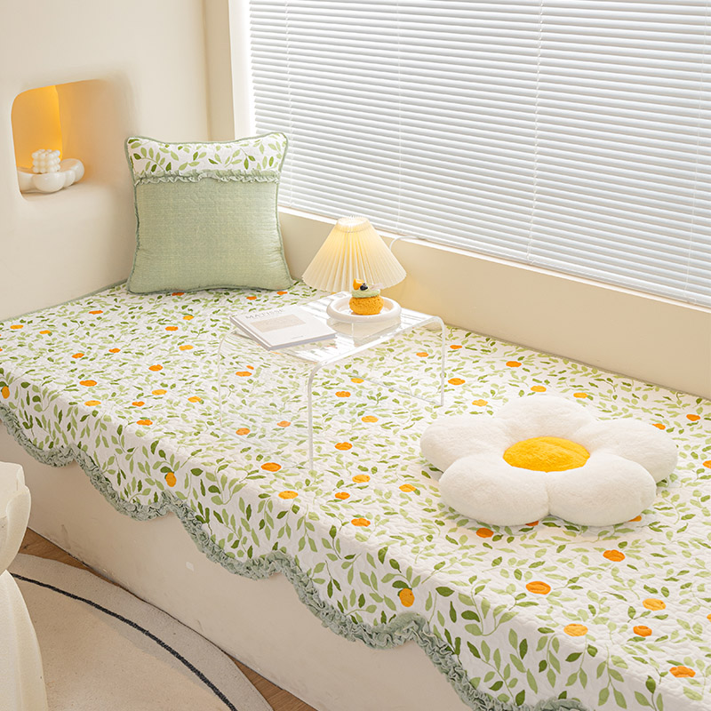 复古田园小清新飘窗垫四季通用定制榻榻米阳台垫子女孩卧室窗台垫