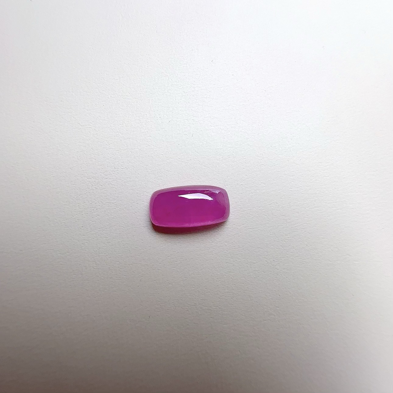 汇美宝矿无烧红宝石裸石4.07ct天然方形蛋面戒指戒面吊坠素面原石