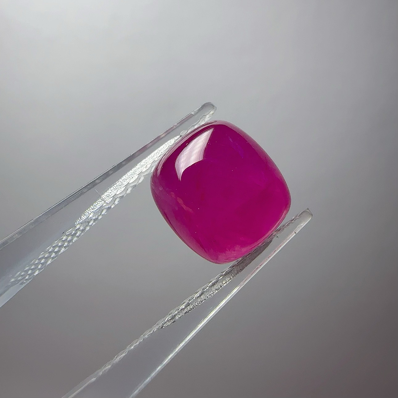 天然红宝石裸石无烧方形素面镶戒指戒面吊坠手链矿区4.61克拉原石