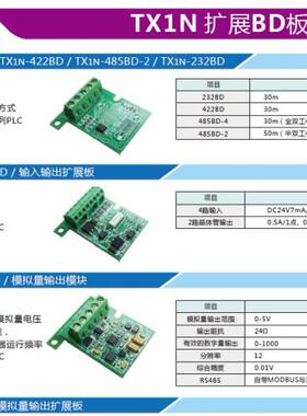 正品 PLC 扩展BD板 TX1N-485-BD-2 TX1N-4EX2EYT-BD TX1N-2AD-BD