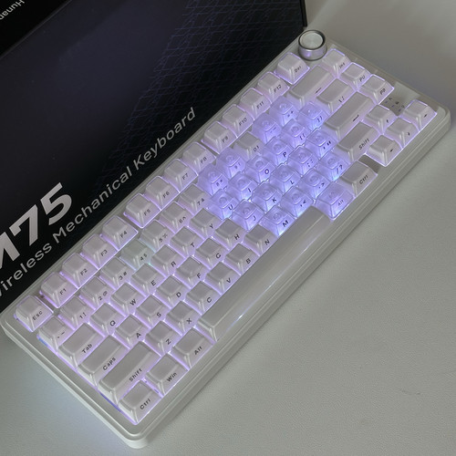 XVX光神话M75水晶三模机械键盘定制客制化gasket结构办公游戏键盘