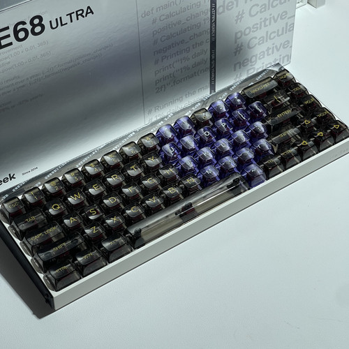 水晶侧刻正刻键帽 键帽60he键帽80he键帽made68小蜜蜂通用键帽