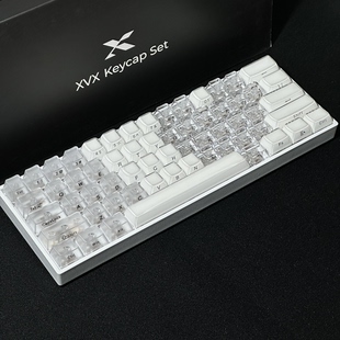 XVX西湖水 水晶果冻键帽60he键帽80he键帽 支持ev63 75 送贴纸