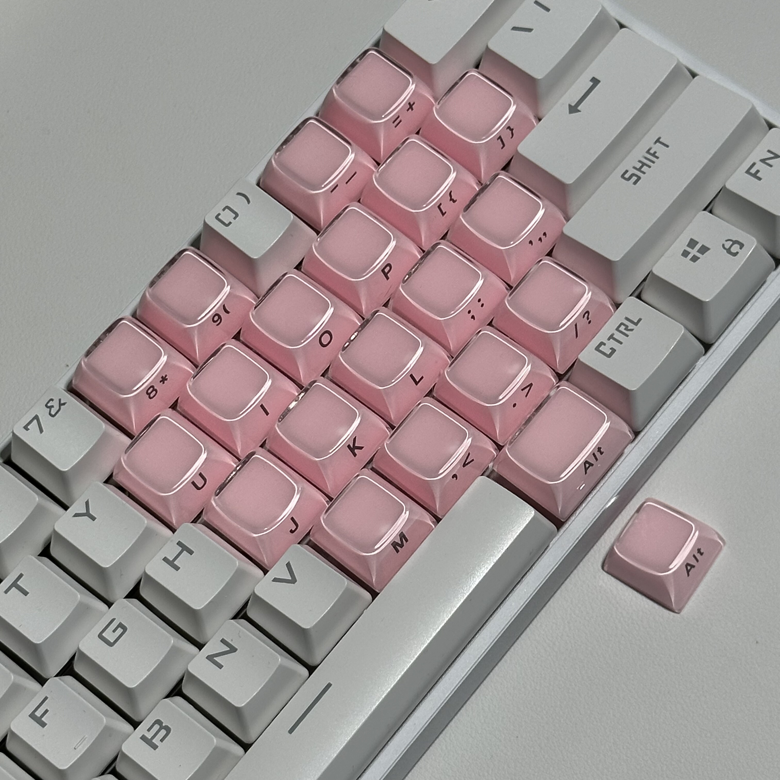 xvx水晶果冻爱心键帽oem高度增补