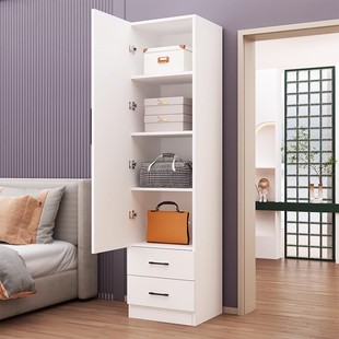 实木单门衣柜儿童家用卧室衣橱小户型储物收纳柜美容院柜定制柜子