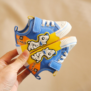 3岁女婴幼儿布鞋 春秋卡通儿童帆布鞋 子软底学步0一1 男童宝宝鞋