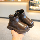 童鞋 冬季 加绒女童马丁靴加厚2一6岁女童公主皮靴保暖棉鞋 皮鞋 新款