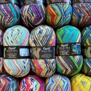 Opal进口袜纱编织袜子毛线花线花色手编diy羊毛手编中粗袜子线