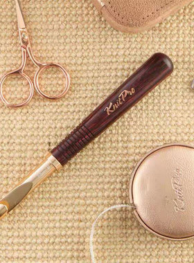 KnitPro Oasis可拆钩铝制针头桦木手柄进口毛线编织工具换头钩针