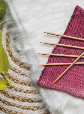 KnitPro Basix Birch 20cm 天然桦木双头直针进口毛衣针棒针直针