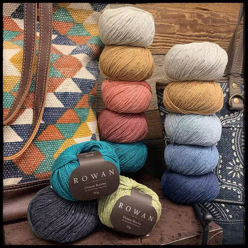 新品Rowan Denim Revive牛仔棉花呢春秋毛线外套套头可贴身宝宝棉