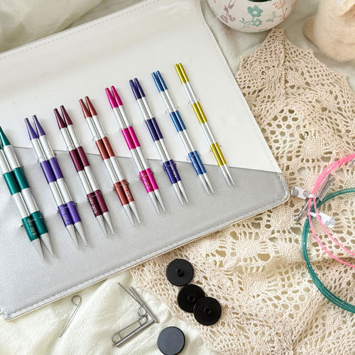 正品进口印度KnitPro Smart Stix铝制可拆卸环针套装环形针