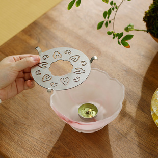 创意煮茶炉琉璃蜡烛温茶炉烛火温茶器高端家用茶具暖茶炉保温底座