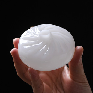 蒸蒸日上包赚陶瓷玉面包茶宠摆件创意礼品批发厂家茶座摆件茶宠