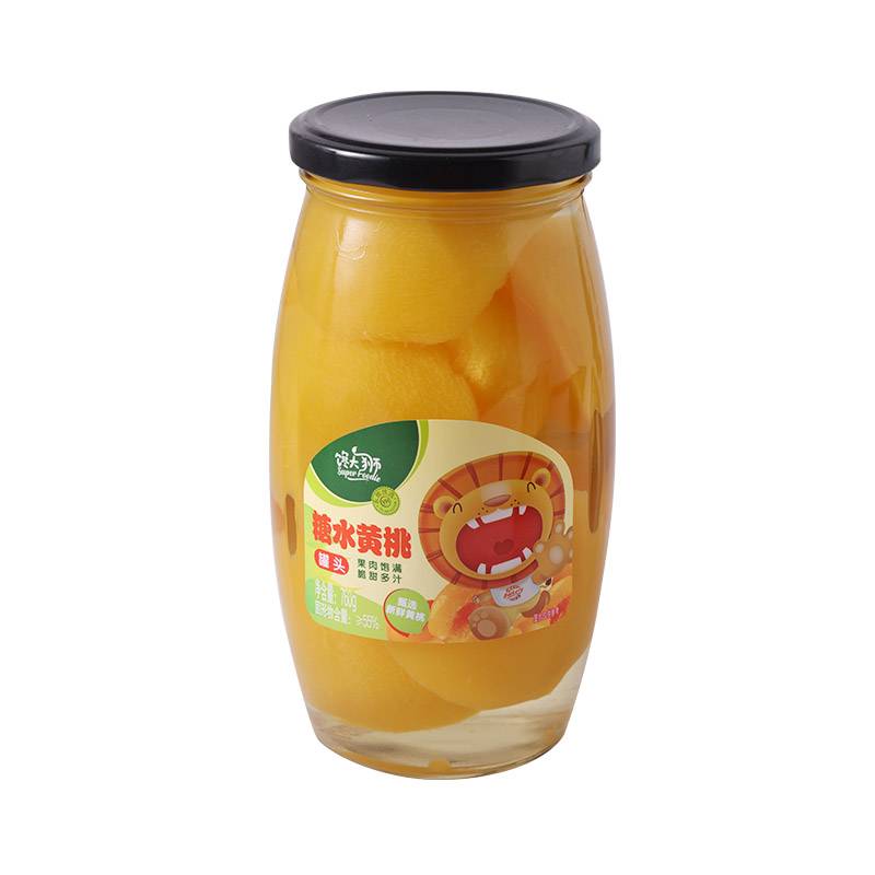 馋大狮 糖水黄桃罐头760g 水果罐头