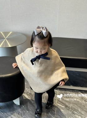 【实体清仓】marae英国女童斗篷披肩外套防风保暖披风洋气英伦