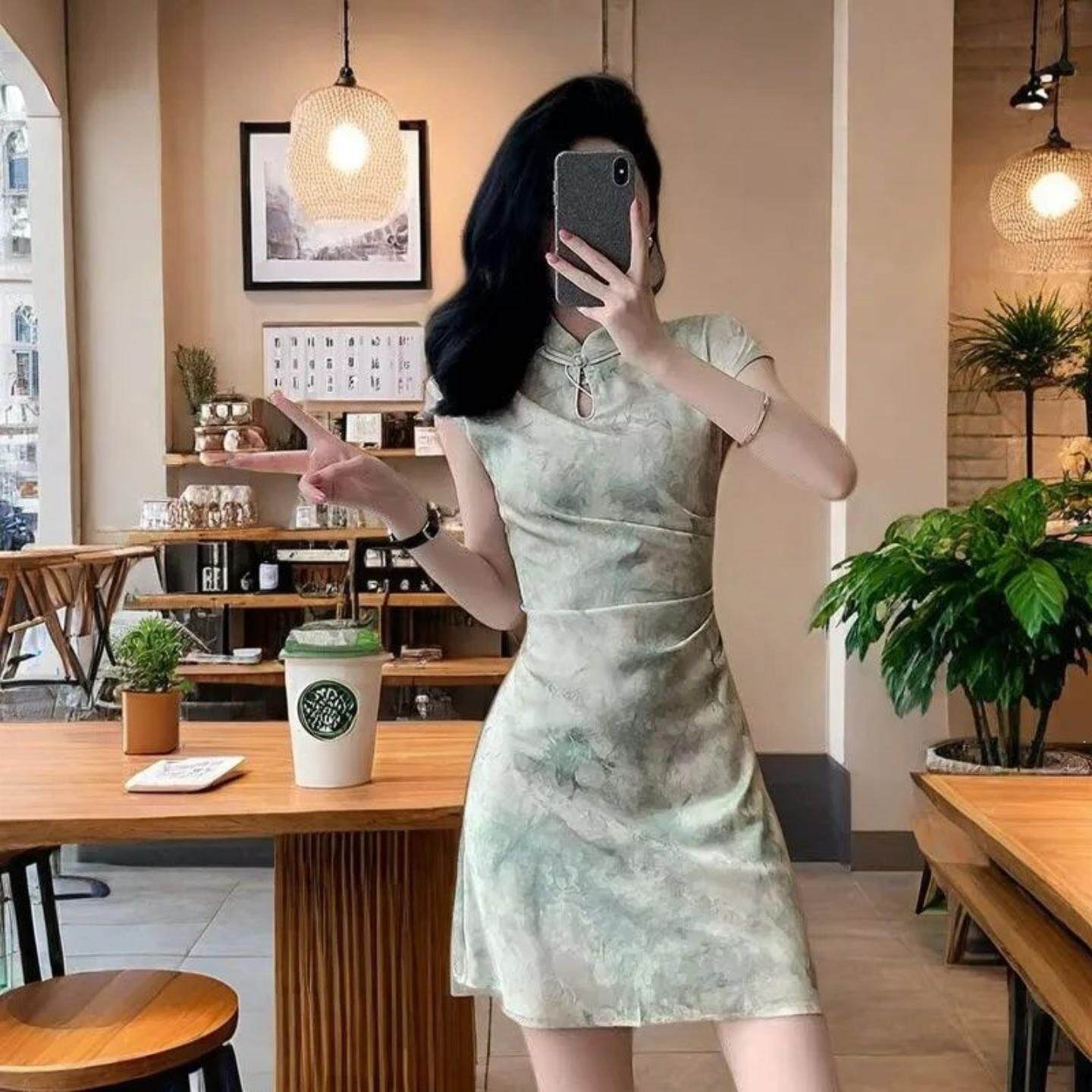 新中式改良旗袍新款夏季设计高级感小个子气质女装连衣裙