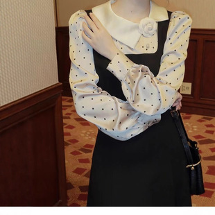 韩系入秋感穿搭气质连衣裙早秋新款秋装长裙秋季裙子长袖女装