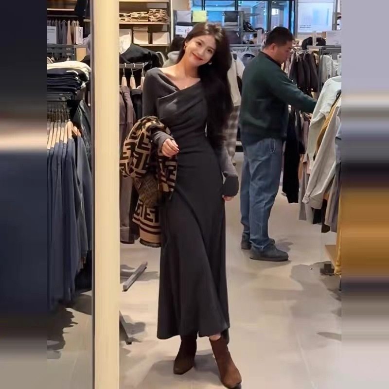 法式连衣裙子女秋冬季新款大衣内搭早秋收腰显瘦包臀长裙,女装/女士精品,大码呢大衣,淘宝优惠券,粉丝福利购,淘宝优惠卷