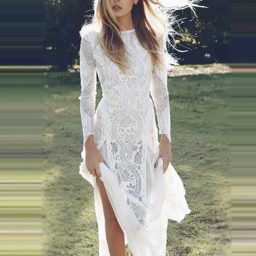 欧洲站走秀款高端修身长裙连衣裙