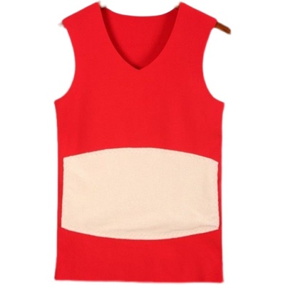 德绒红背心男士本命年保暖红背心