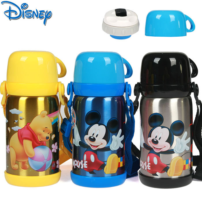迪士尼儿童保温水杯米奇学生水壶不锈钢大容量宝宝小学生保温水壶
