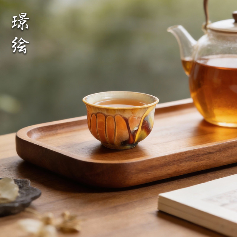璟绘窑变主人杯陶瓷品茗杯图片
