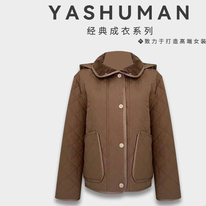 【小画家】美拉德色系复古菱格可拆卸连帽驼绒服8T137W1038,女装/女士精品,棉衣/棉服,淘宝优惠券,粉丝福利购,淘宝优惠卷