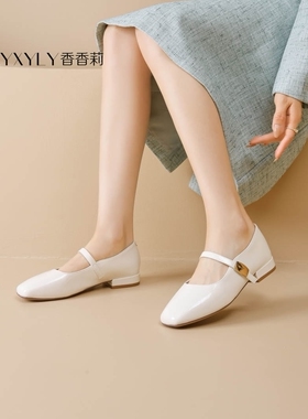 香香莉女鞋2026春季新款33176方头浅口单鞋女百搭舒适透气休闲鞋