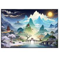 5d square diamond Diamond Painting 2026 New style Full Diamond Mountain and Sea Painting Scroll Pasted brick diamond Cross-stitch Anime Feng Shui Dot Diamond painting thumbnail 5