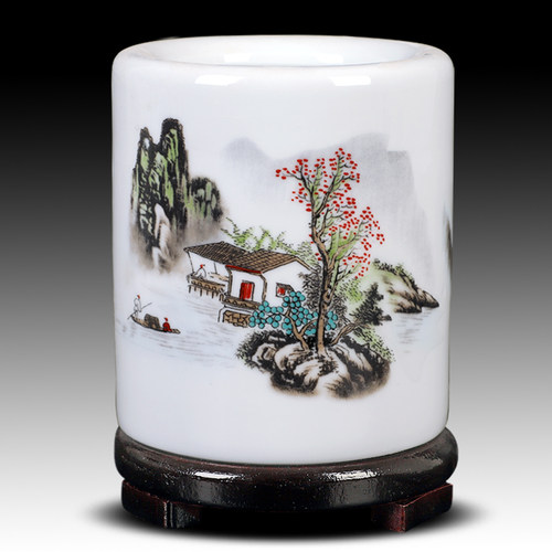 景德镇仿古风粉彩教师节陶瓷器