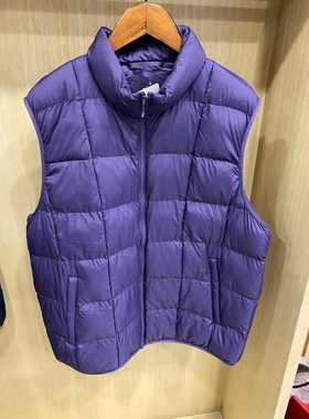 日系男装女装冬季空气棉服背心便携式保暖马甲立领外套483632