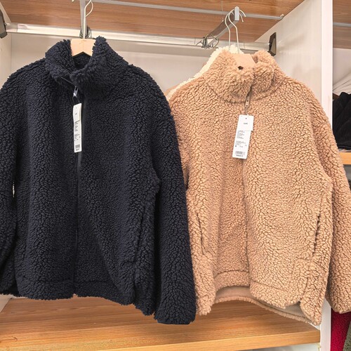 日单女摇粒绒拉链茄克长袖外套立领夹克秋冬保暖上衣抓绒衣480800