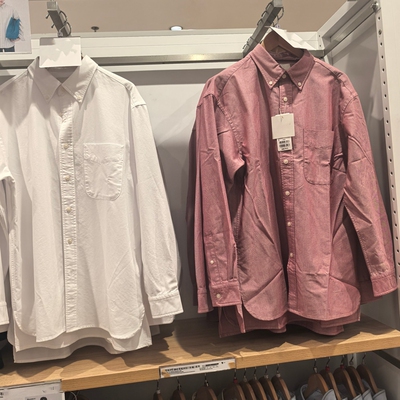 日系男女装牛津纺宽松衬衫长袖衬衣秋冬新款480802/479996