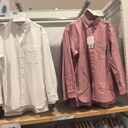 日系男女装牛津纺宽松衬衫长袖衬衣秋冬新款480802/479996