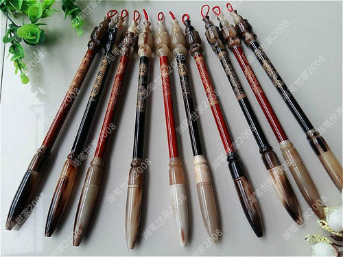 胎毛笔制作胎发笔定做檀木DIY