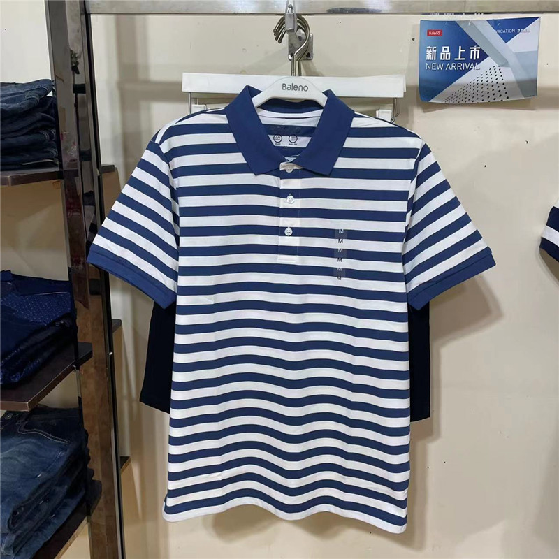 baleno班尼路polo男士夏季短袖翻领条纹半袖商务休闲polo衫t恤男