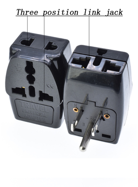 WDS-5美规美标一圆两竖转换插头多功能插座面板英标一拖三全铜CE