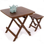 楠竹折叠茶桌方桌简约阳台休闲小桌便携户外野餐小户型吃饭桌