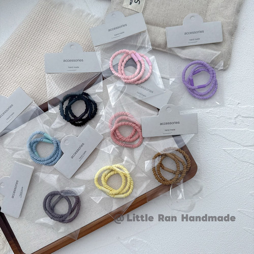 Little Ran儿童高弹发圈发饰韩版简约发圈女童甜美可爱宝宝头饰