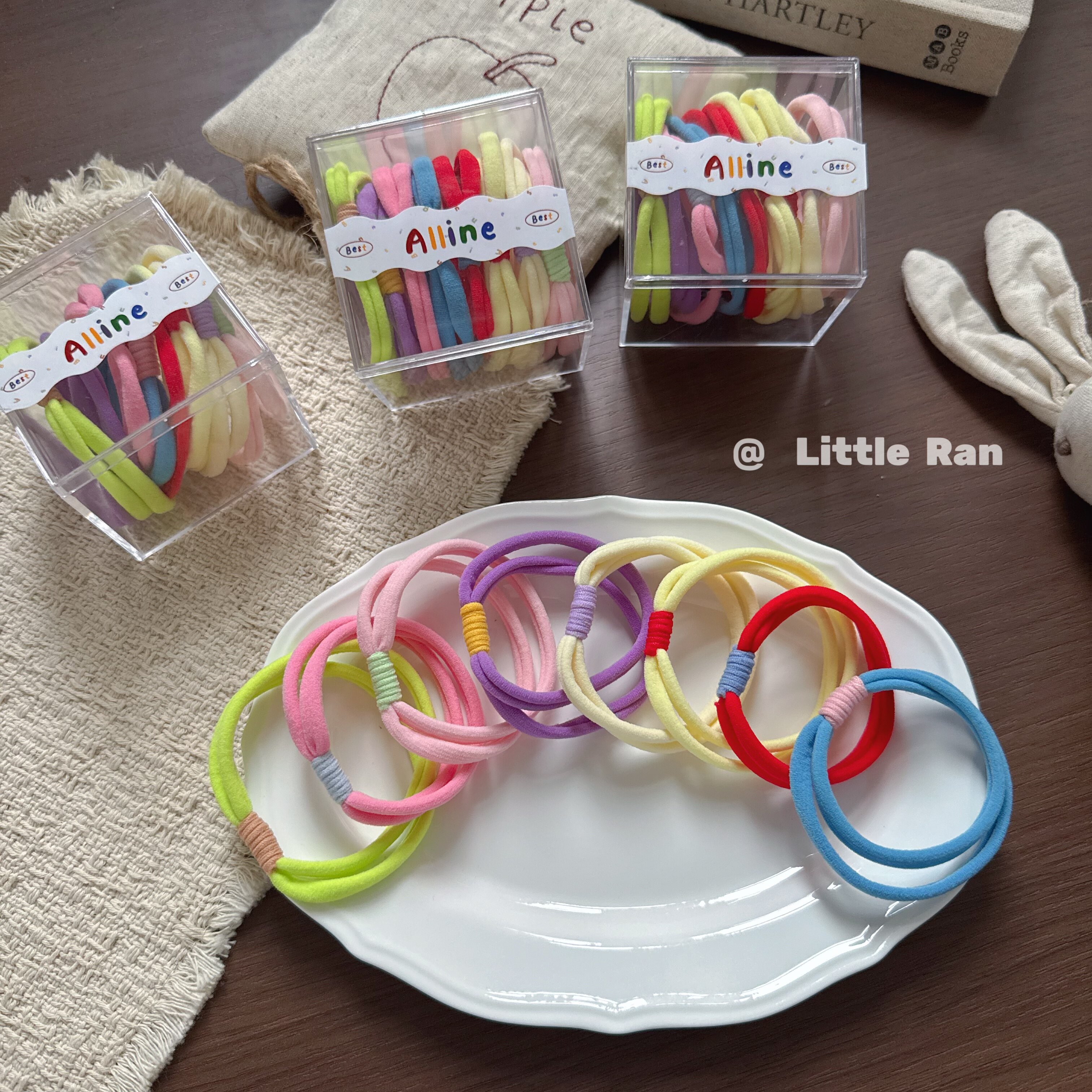Little Ran 糖果色儿童发圈女童高弹力基础皮筋头绳韩版发圈发绳