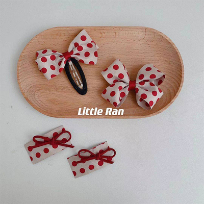 littleran原创发饰全包布波点