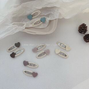 Little Ran  春夏爱心糖果色发夹宝宝刘海碎发夹儿童不伤发头饰