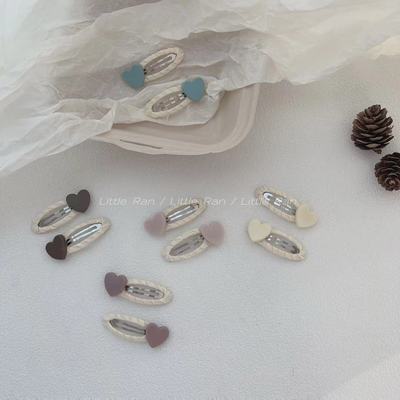 LittleRan春夏爱心糖果色发夹