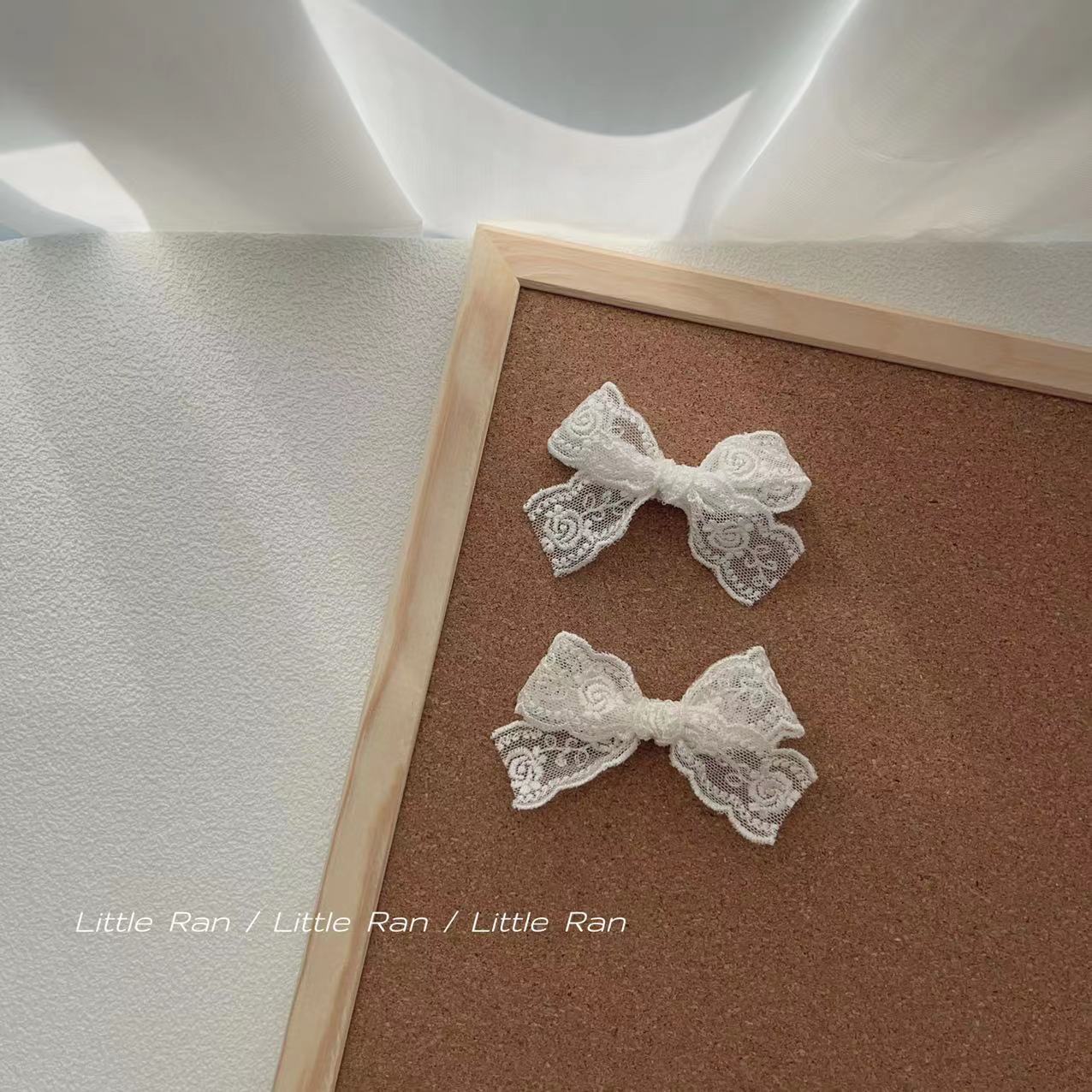 LittleRan蕾丝蝴蝶结发夹儿童