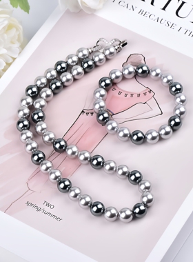 花千树珠宝 大溪地莫兰迪项链女轻奢小众设计感锁骨链送女友礼物