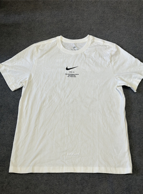 Nike耐克字母印花大LOGO圆领运动休闲透气男短袖T恤 DZ2882-100