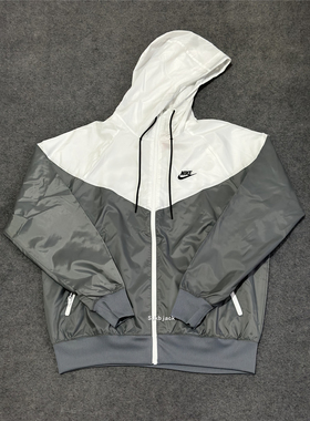 NIKE 耐克男拼接连帽夹克运动训练休闲风行者透气外套DA0002-084